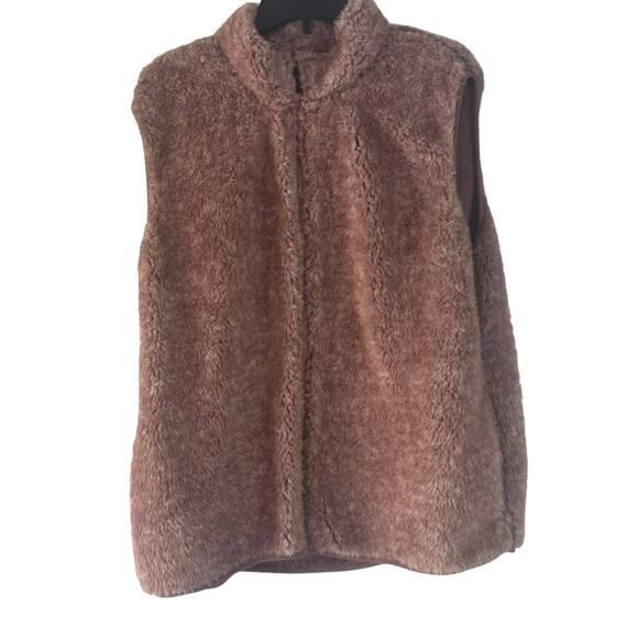 Stillwater Supply Co. Women's Plus Size XXL Pink Fuzzy Outdoor Vest - Picture 1 of 7